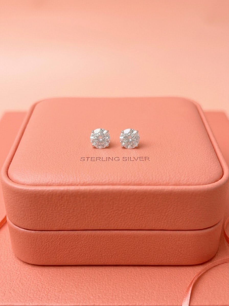 Aretes Zirconias Redondos Pequeños